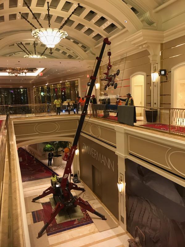 SPYDERCRANE crawler crane lifting materials